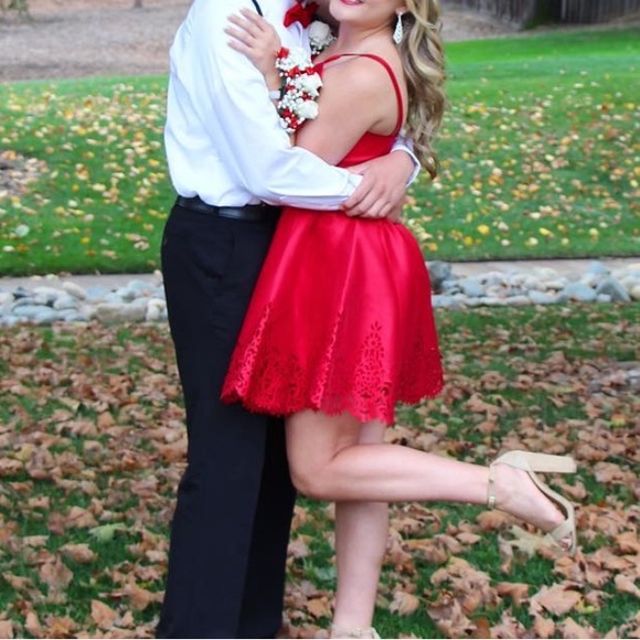 Sherri Hill A-Line Flare Formal Red Dress S50678 - Picture 12 of 12